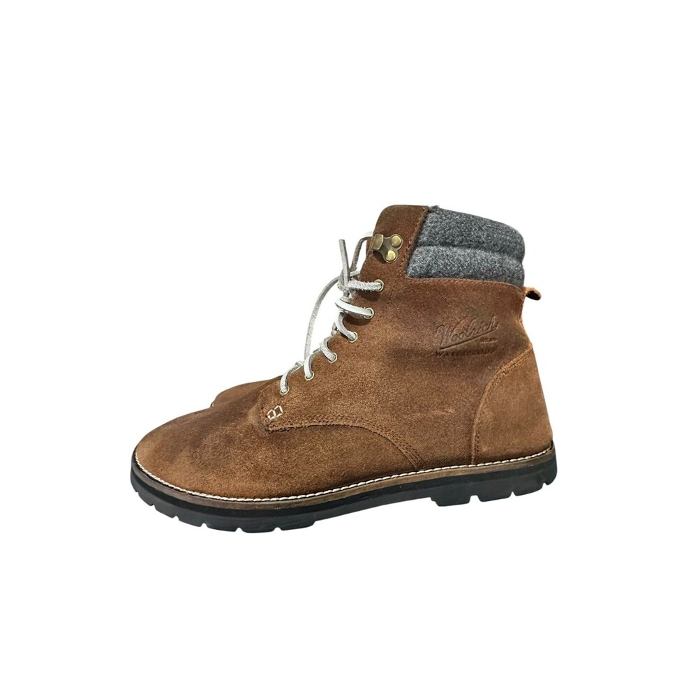 Woolrich Explorer Leather Suede Mens Waterproof Chestnut Brown Lace Up Boots 12